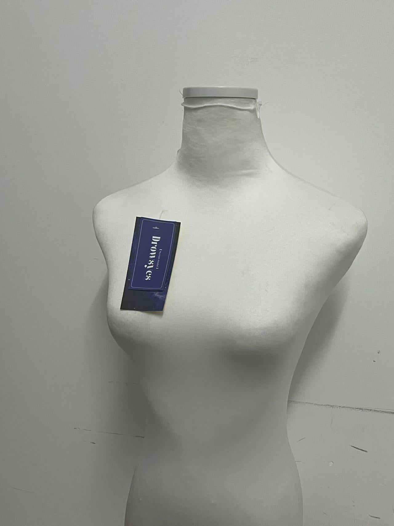 Drowsyes Female Half Body Cloth Covered Mannequin, Dress Form for Clothing Display, Detachable Neck Design for Boutiques & Window Shows
