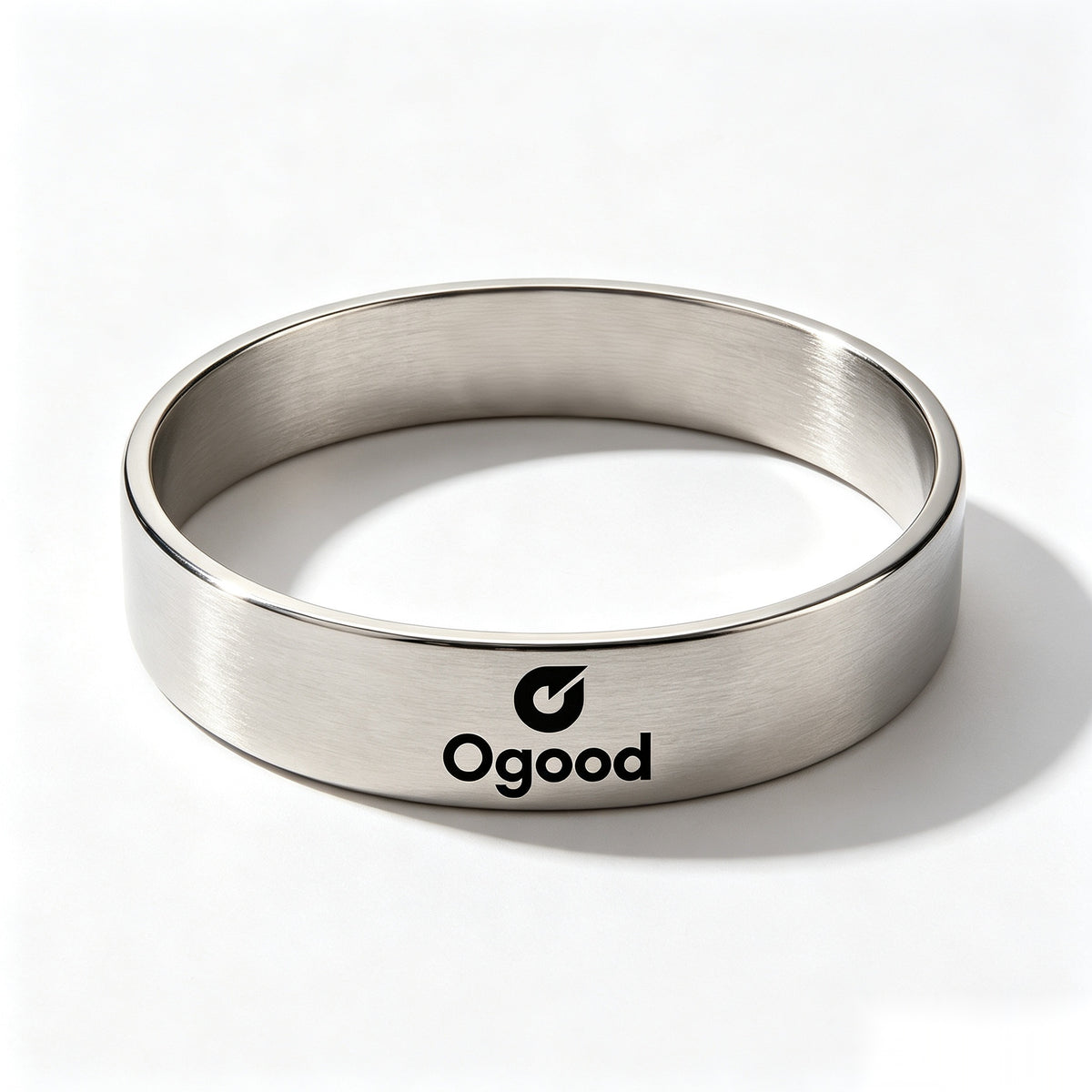 Ogood 316L Stainless Steel Bangle, Classic Matte Metal Bracelet Jewelry for Men and Women