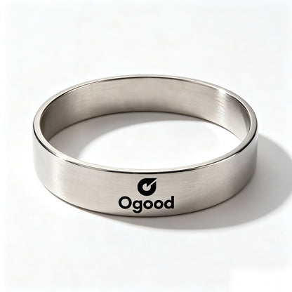 Ogood 316L Stainless Steel Bangle, Classic Matte Metal Bracelet Jewelry for Men and Women