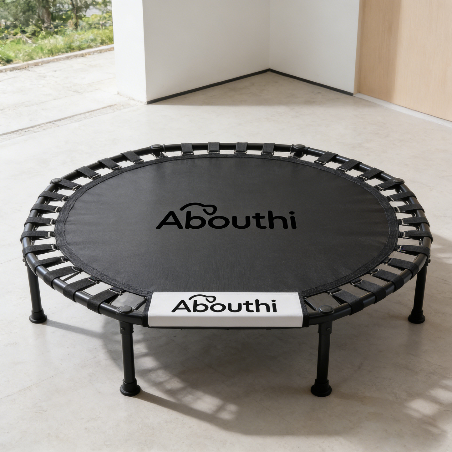 Abouthi Mini Trampoline for Adults & Kids, Quiet Indoor Rebounder for Fitness, Foldable Small Exercise Trampoline for Home Workout