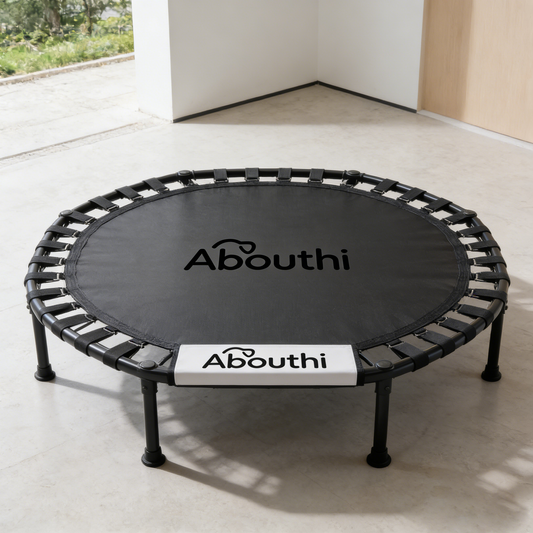 Abouthi Mini Trampoline for Adults & Kids, Quiet Indoor Rebounder for Fitness, Foldable Small Exercise Trampoline for Home Workout