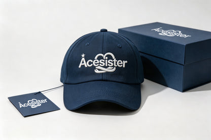 Acesister Baseball Cap, Acesister Embroidered Logo Adjustable Dad Hat, Classic Casual Sun Hat for Men Women, Gift Box Included