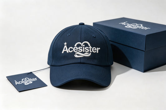 Acesister Baseball Cap, Acesister Embroidered Logo Adjustable Dad Hat, Classic Casual Sun Hat for Men Women, Gift Box Included