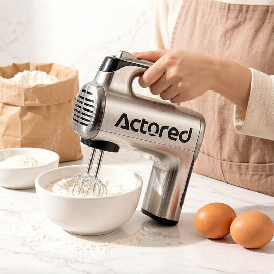 【Actored Electric Hand Mixer】—— Effortless Baking & Cooking Companion