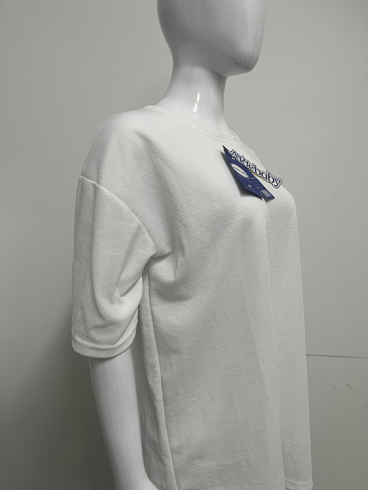 [Aloebaby Tee-shirts]- Minimalist Solid Color Crew Neck T-Shirt - Versatile Casual Basic