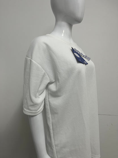 [Aloebaby Tee-shirts]- Minimalist Solid Color Crew Neck T-Shirt - Versatile Casual Basic