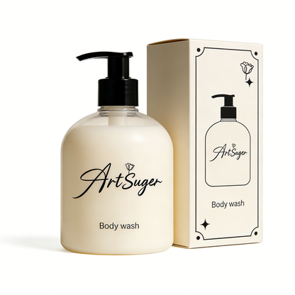 【ArtSuger Floral Logo Body Wash】—— Elevate Your Daily Shower into a Luxurious Ritual