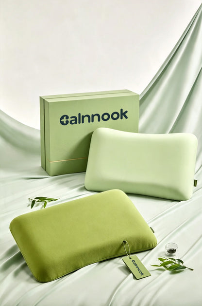 Calnnook Memory Foam Bed Pillow for Sleeping, Ergonomic Neck Support Pillow with Breathable Soft Outer Cover, Premium Gift Box Packaged Sleep Pillow