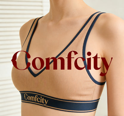 【Comfcity Two-Tone Ribbed Underwear Set】—— Your Daily Comfort & Stylish Essential