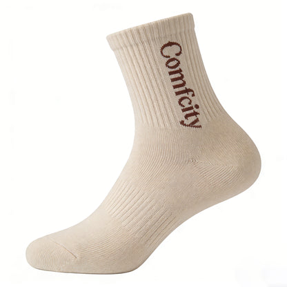 【Comfcity Ribbed Crew Socks】—— Your All-Day Comfort & Casual Style Essential