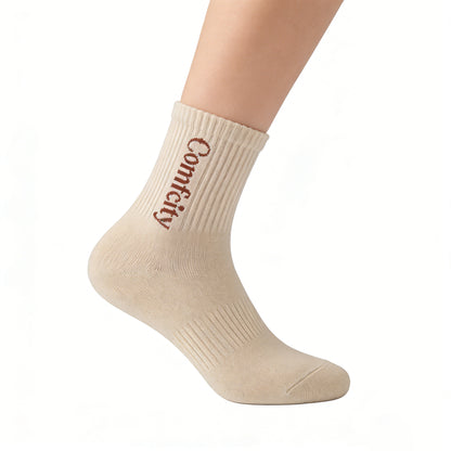 【Comfcity Ribbed Crew Socks】—— Your All-Day Comfort & Casual Style Essential