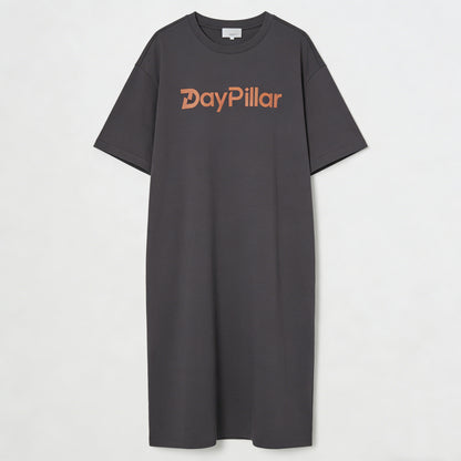 【DayPillar Logo T-Shirt Dress】—— Casual Comfort & Minimalist Style
