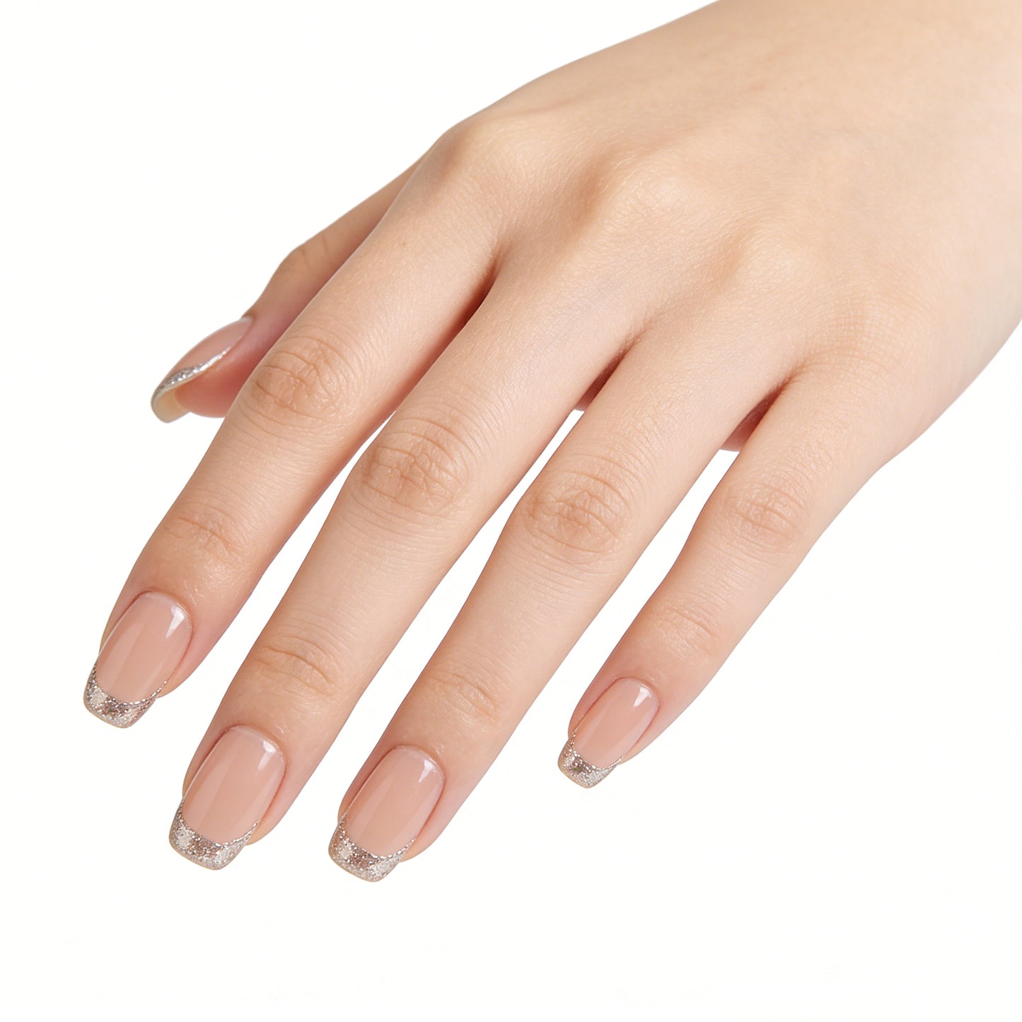 【DeerGeo Glitter French Tip False Nails】—— Effortless Salon-Quality Manicure at Home