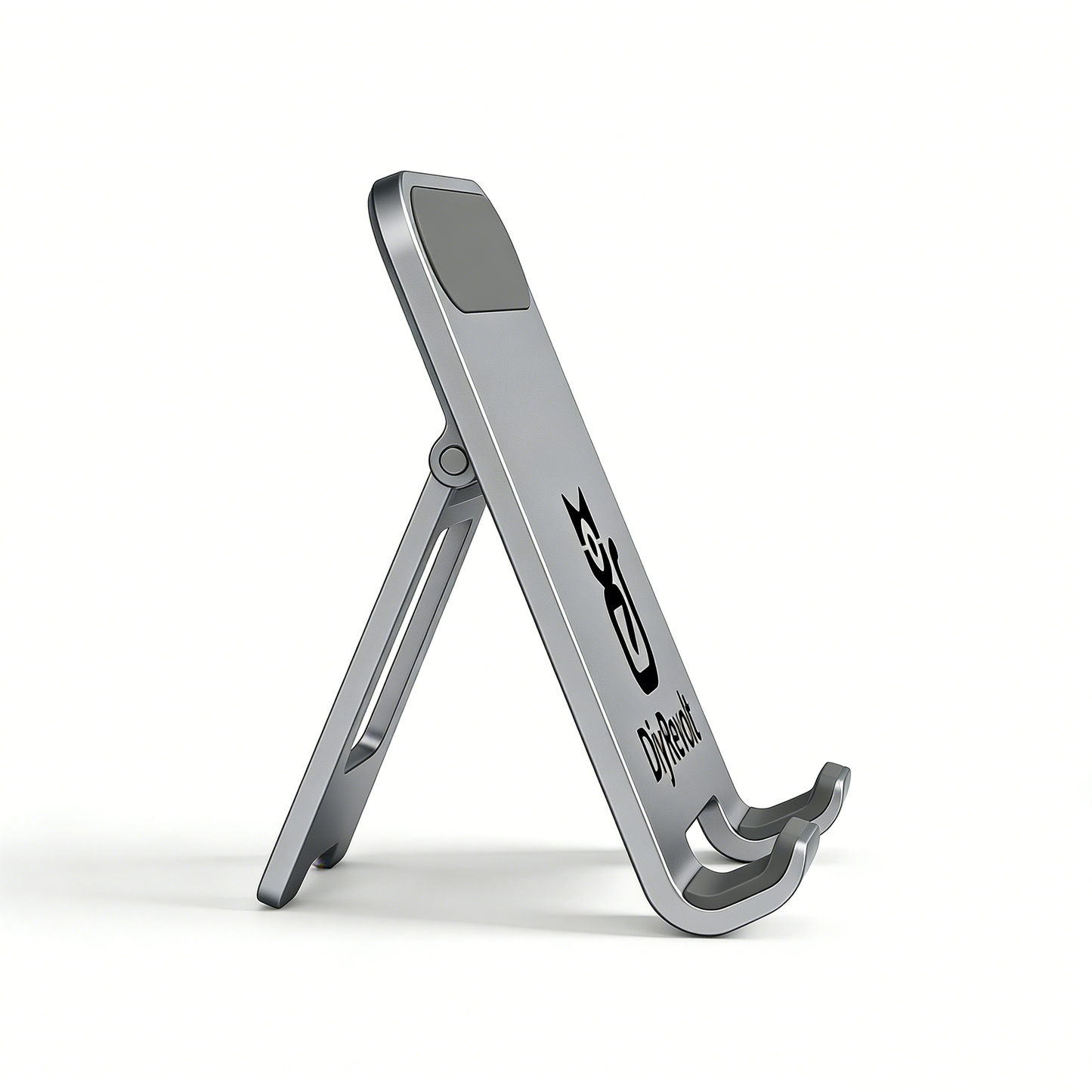 DiyRevolt Foldable Cell Phone Stand, Adjustable Aluminum Phone Holder for Desk, Portable Smartphone Stand Compatible with iPhone, Samsung, All Phones & Tablets, Perfect for Home, Office & Travel