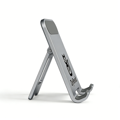 DiyRevolt Foldable Cell Phone Stand, Adjustable Aluminum Phone Holder for Desk, Portable Smartphone Stand Compatible with iPhone, Samsung, All Phones & Tablets, Perfect for Home, Office & Travel