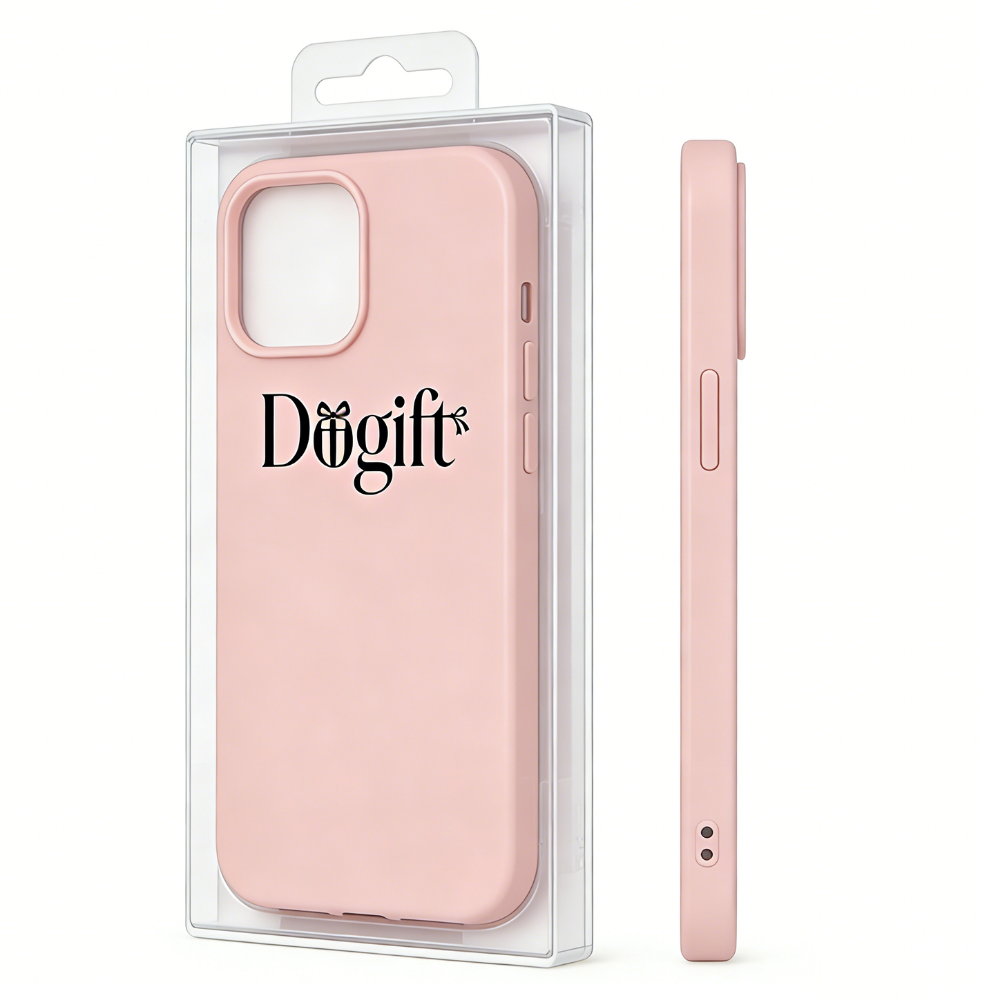 Dogift Cute Silicone Phone Case, Shockproof Soft Liquid Silicone Cover with Microfiber Lining, Slim Protective Case with Elegant Logo Design, Compatible