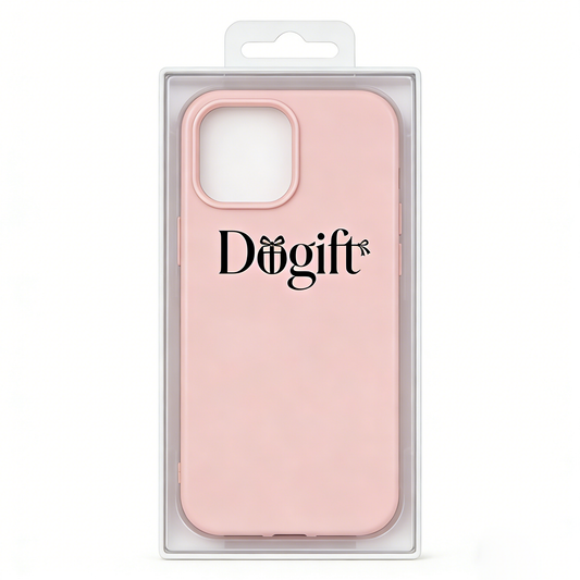Dogift Cute Silicone Phone Case, Shockproof Soft Liquid Silicone Cover with Microfiber Lining, Slim Protective Case with Elegant Logo Design, Compatible