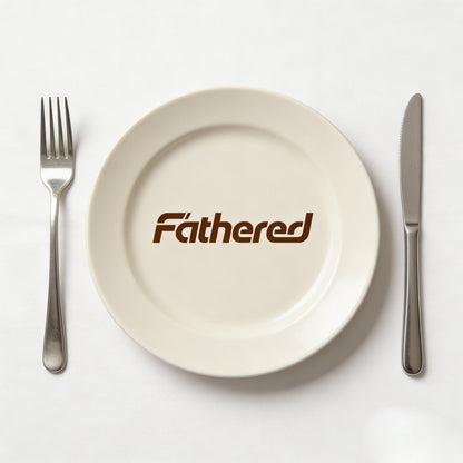 【Fathered Ceramic Dinner Plate】—— Timeless Elegance for Everyday Dining