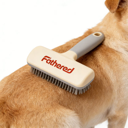 【Fathered Pet Slicker Brush】—— Gentle & Efficient Grooming for Happy Pets