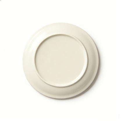 【Fathered Ceramic Dinner Plate】—— Timeless Elegance for Everyday Dining