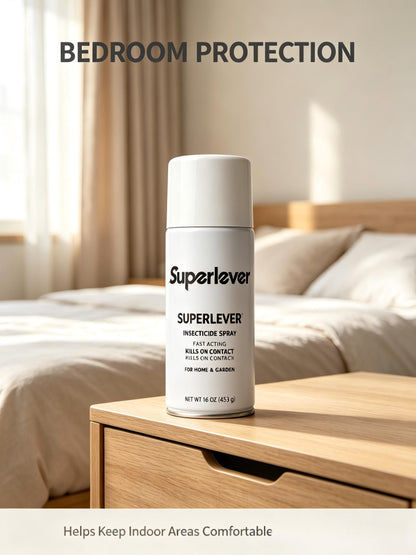 Superlever Insecticides Spray, Fast Acting Contact Kill Insect Killer Spray, Indoor & Outdoor Bug Repellent Spray for Home Bedroom Kitchen Garden, 16 OZ