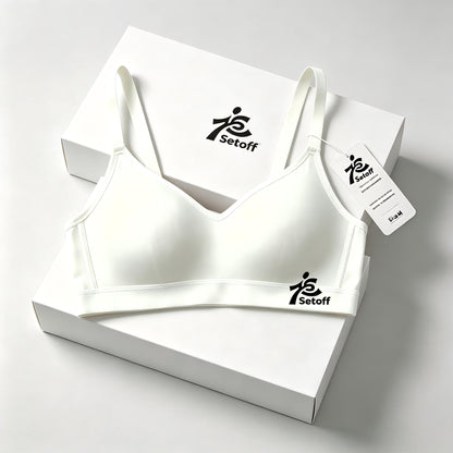 Setoff Seamless Ice-Feel Women Underwear, Wire-Free Soft Shaping Everyday Innerwear with Adjustable Straps, Breathable Comfort Lingerie for Daily & Sports Wear