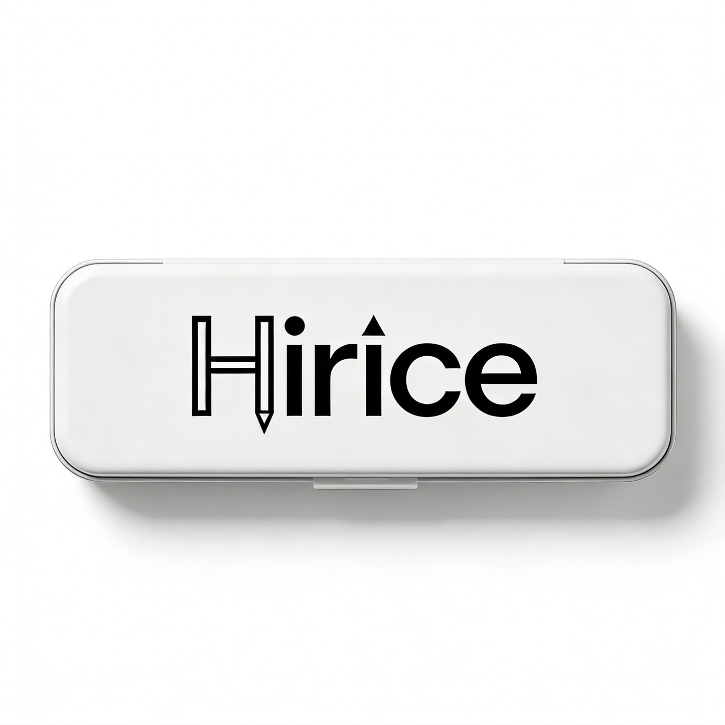 Hirice Premium Metal Pencil Case, Durable Stationery Organizer with Divider, Portable Pen Box for School, Office, Travel, White