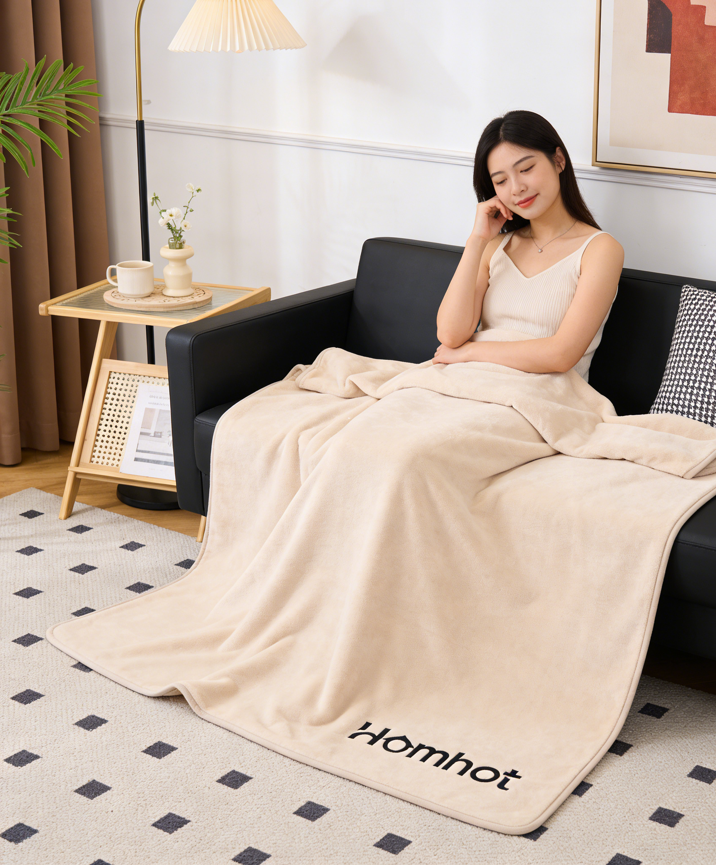 【Homhot Woolen Blanket】—— Cozy Warmth & Minimalist Elegance for Home Comfort