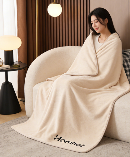 【Homhot Woolen Blanket】—— Cozy Warmth & Minimalist Elegance for Home Comfort