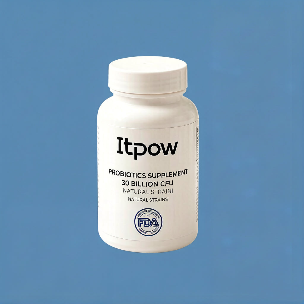 Itpow Probiotics Supplement, 30 Billion CFU Natural Strains, Daily Digestive Health Support for Adults, Non-GMO, Gluten-Free, FDA Registered Facility
