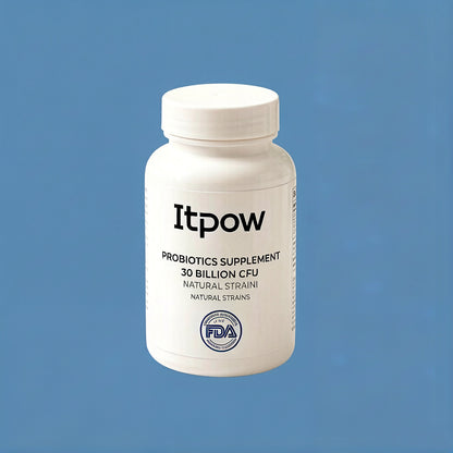 Itpow Probiotics Supplement, 30 Billion CFU Natural Strains, Daily Digestive Health Support for Adults, Non-GMO, Gluten-Free, FDA Registered Facility