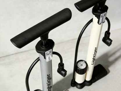 Lightiger Bike Floor Pump, High Pressure Bicycle Floor Pump with Pressure Gauge, Fits Presta & Schrader Valve, Air Inflator for Mountain Road Bike, EBike and Car Vehicle Tyres