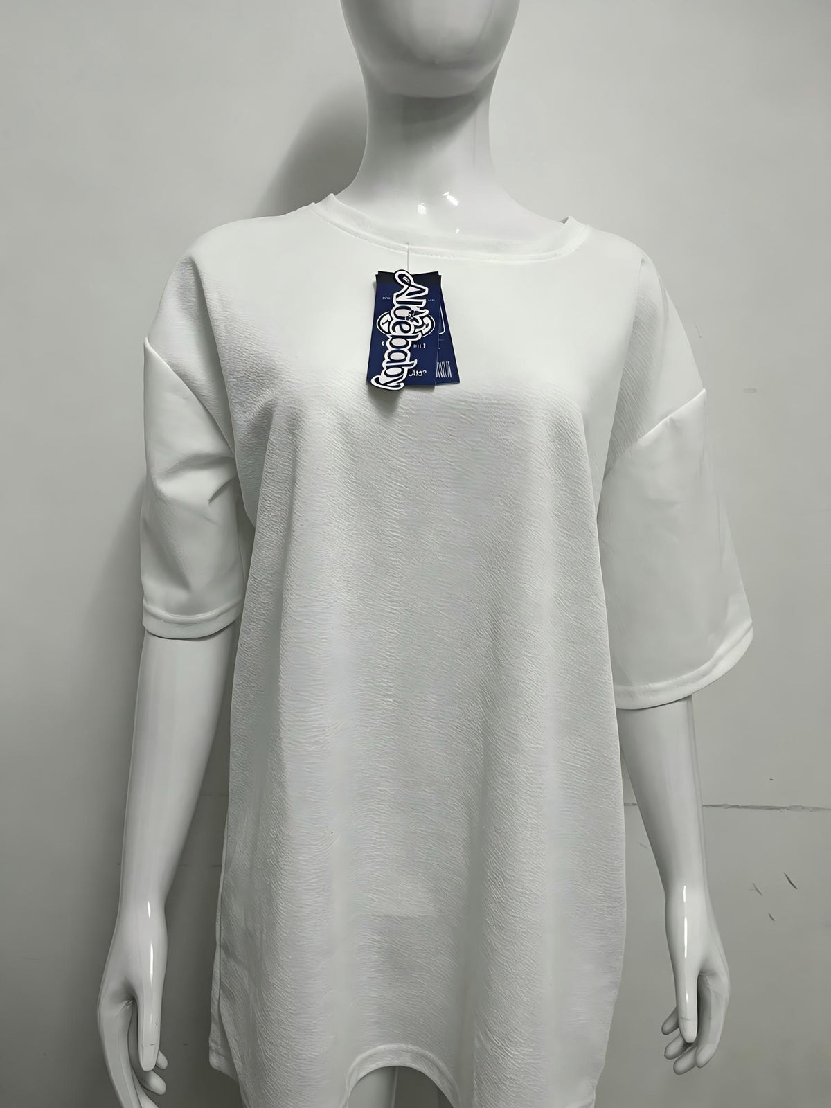[Aloebaby Tee-shirts]- Minimalist Solid Color Crew Neck T-Shirt - Versatile Casual Basic