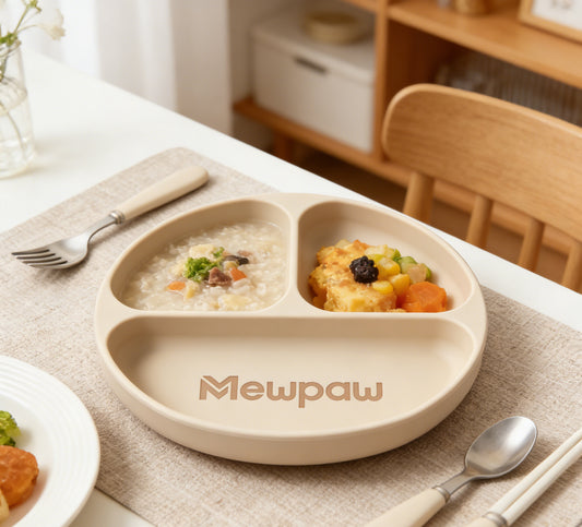 Mewpaw Silicone Divided Dining Plate —— Safe & Practical Choice for Family Meals