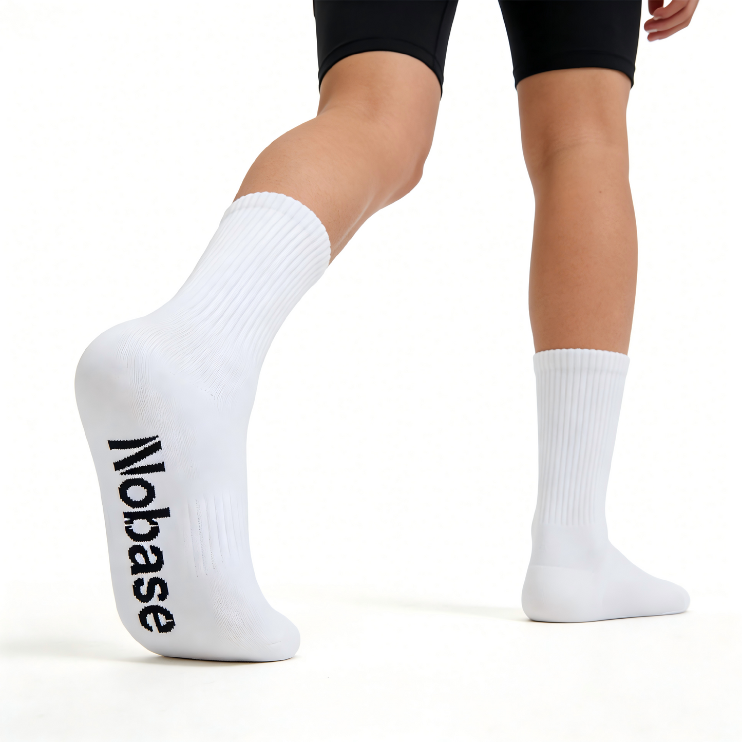 【Nobase Mid-Calf Ribbed Socks】—— Minimalist Style & All-Day Comfort
