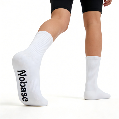 【Nobase Mid-Calf Ribbed Socks】—— Minimalist Style & All-Day Comfort