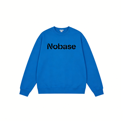 【Nobase Hollow Lettering Crew Neck Sweatshirt】—— Bold Style & Everyday Comfort