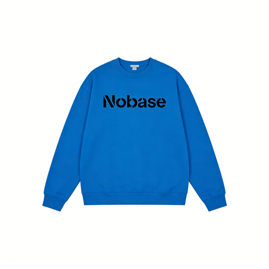 【Nobase Hollow Lettering Crew Neck Sweatshirt】—— Bold Style & Everyday Comfort