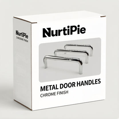 【NurtiPie Chrome-finish Metal Door Handles】—— Sleek, Durable Hardware for Modern Spaces