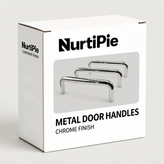 【NurtiPie Chrome-finish Metal Door Handles】—— Sleek, Durable Hardware for Modern Spaces
