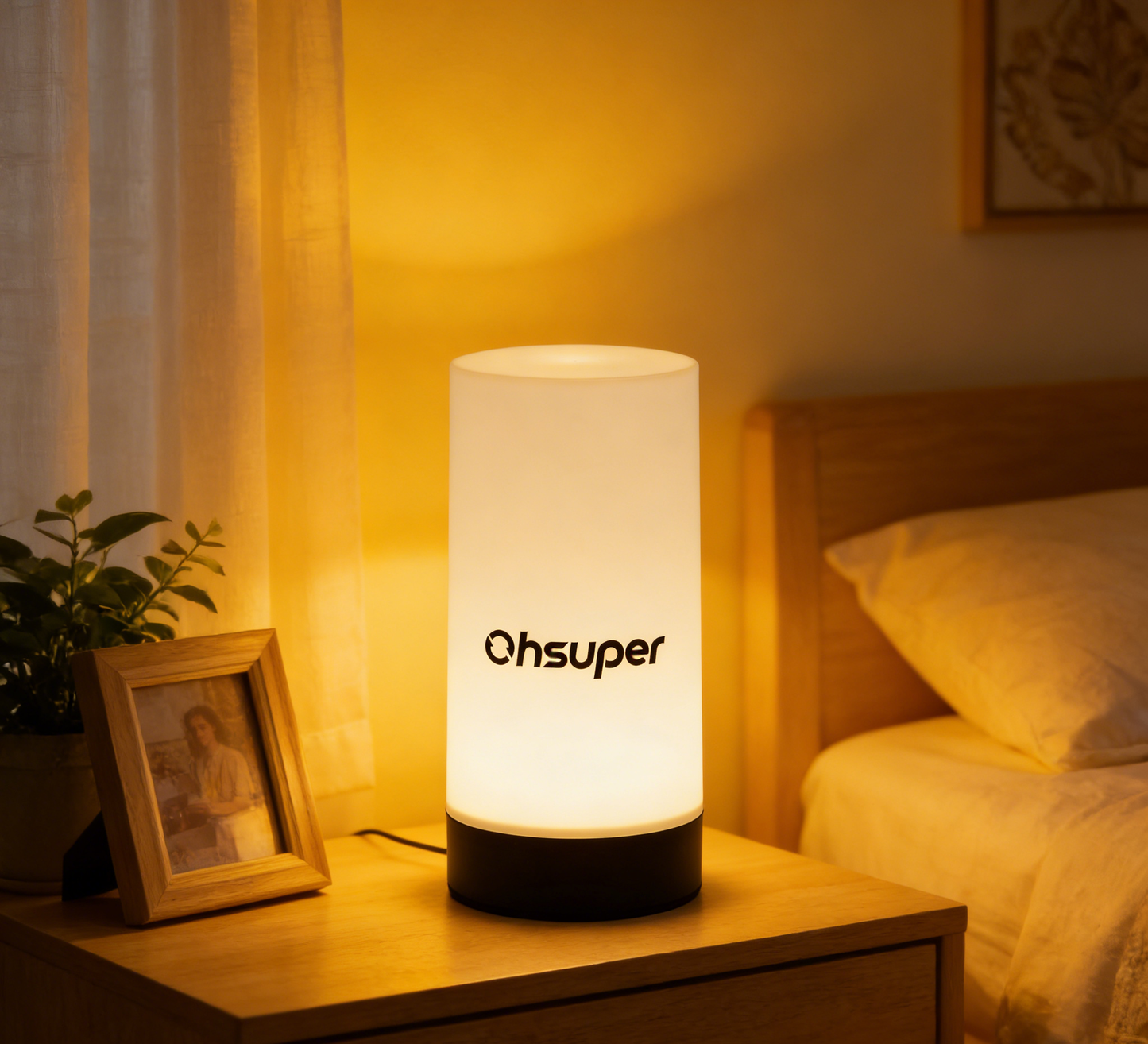 Ohsuper Minimalist Soft Glow Table Lamp