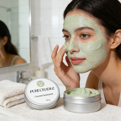 【PURECRADLE Green Clay Facial Pack】—— Purify & Revitalize Your Skin Naturally