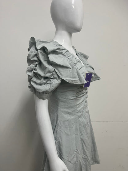 【Presshine Ruched Puff Sleeve Dress】—— Elegant Silhouette for Every Occasion