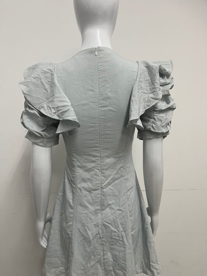 【Presshine Ruched Puff Sleeve Dress】—— Elegant Silhouette for Every Occasion