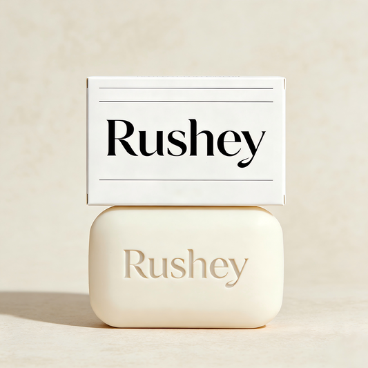 Rushey Luxury Perfumed Bar Soap, Gentle Hydrating Cleansing Soap for Body & Face, Long-Lasting Fragrance, Vegan & Cruelty-Free for All Skin Types
