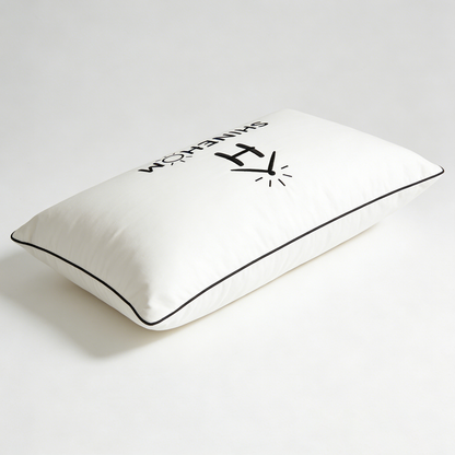 H SHINEHOM Lumbar Support Pillow, Embroidered Decorative Throw Pillow, Soft Rectangular Cushion with Piping for Couch, Bed, Office Chair, Home Decor