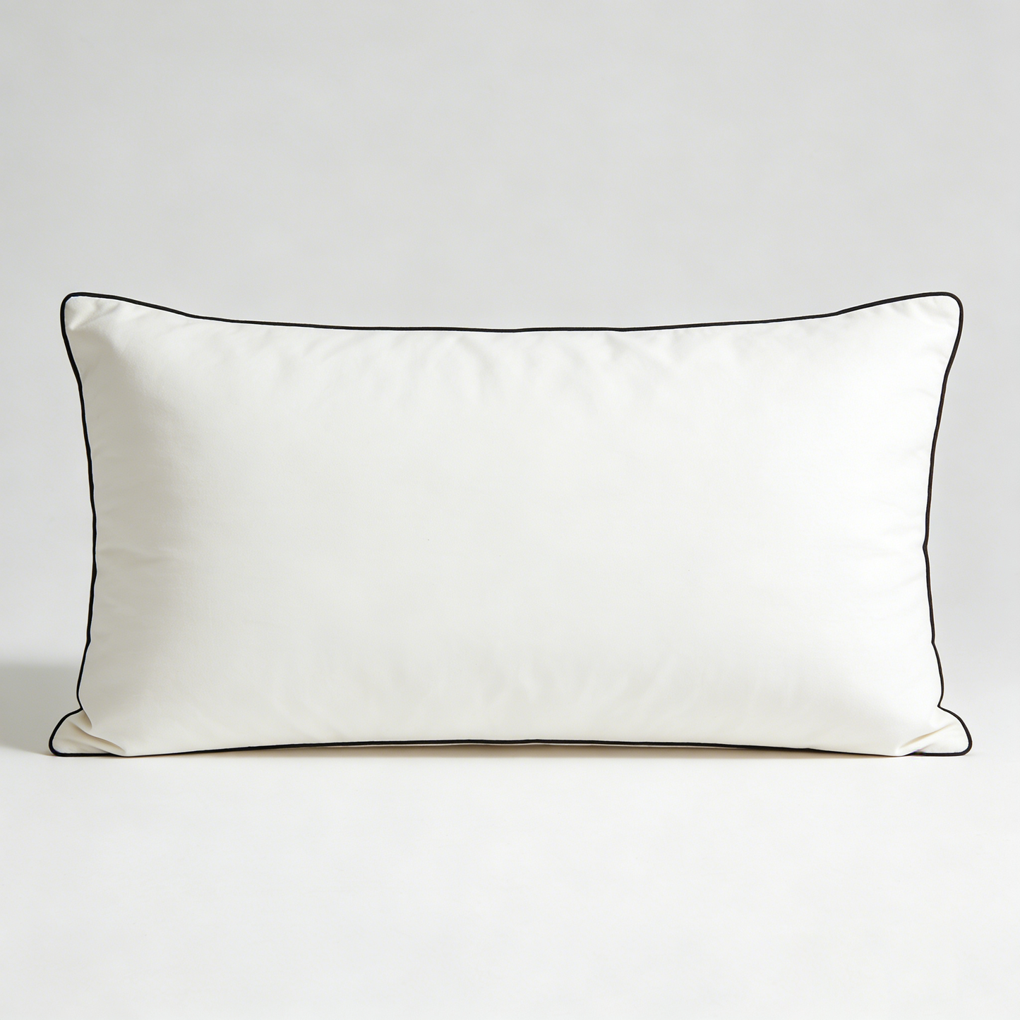 H SHINEHOM Lumbar Support Pillow, Embroidered Decorative Throw Pillow, Soft Rectangular Cushion with Piping for Couch, Bed, Office Chair, Home Decor