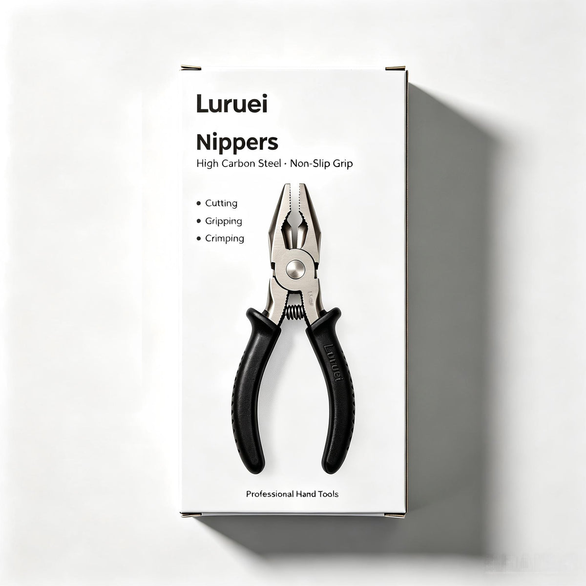 Luruei Nippers, High Carbon Steel Multi-Function Combination Pliers, Non-Slip Rubber Grip Hand Tool for Cutting, Gripping, Crimping, Home Repair & DIY Projects