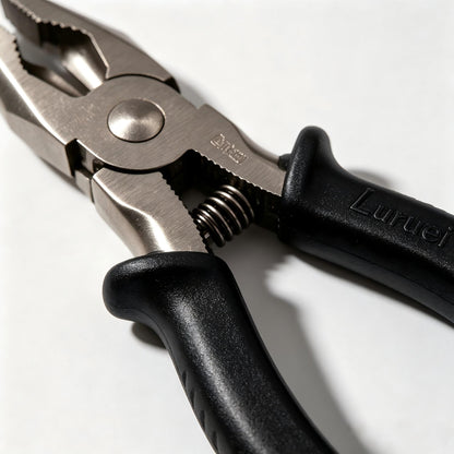 Luruei Nippers, High Carbon Steel Multi-Function Combination Pliers, Non-Slip Rubber Grip Hand Tool for Cutting, Gripping, Crimping, Home Repair & DIY Projects