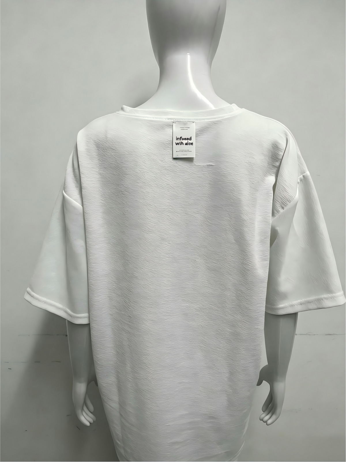 [Aloebaby Tee-shirts]- Minimalist Solid Color Crew Neck T-Shirt - Versatile Casual Basic